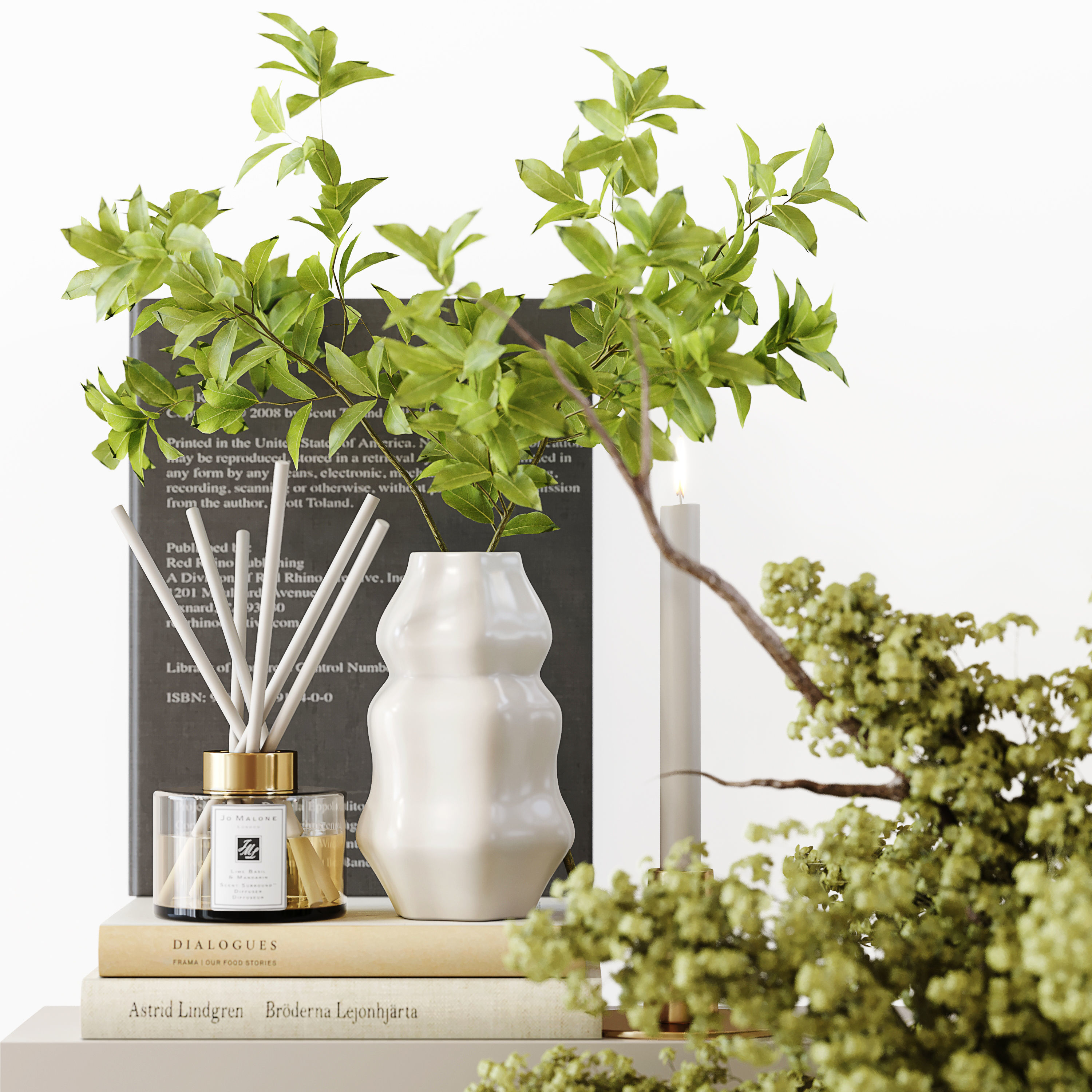 Decorative Set 182 Low-poly 3D model_3