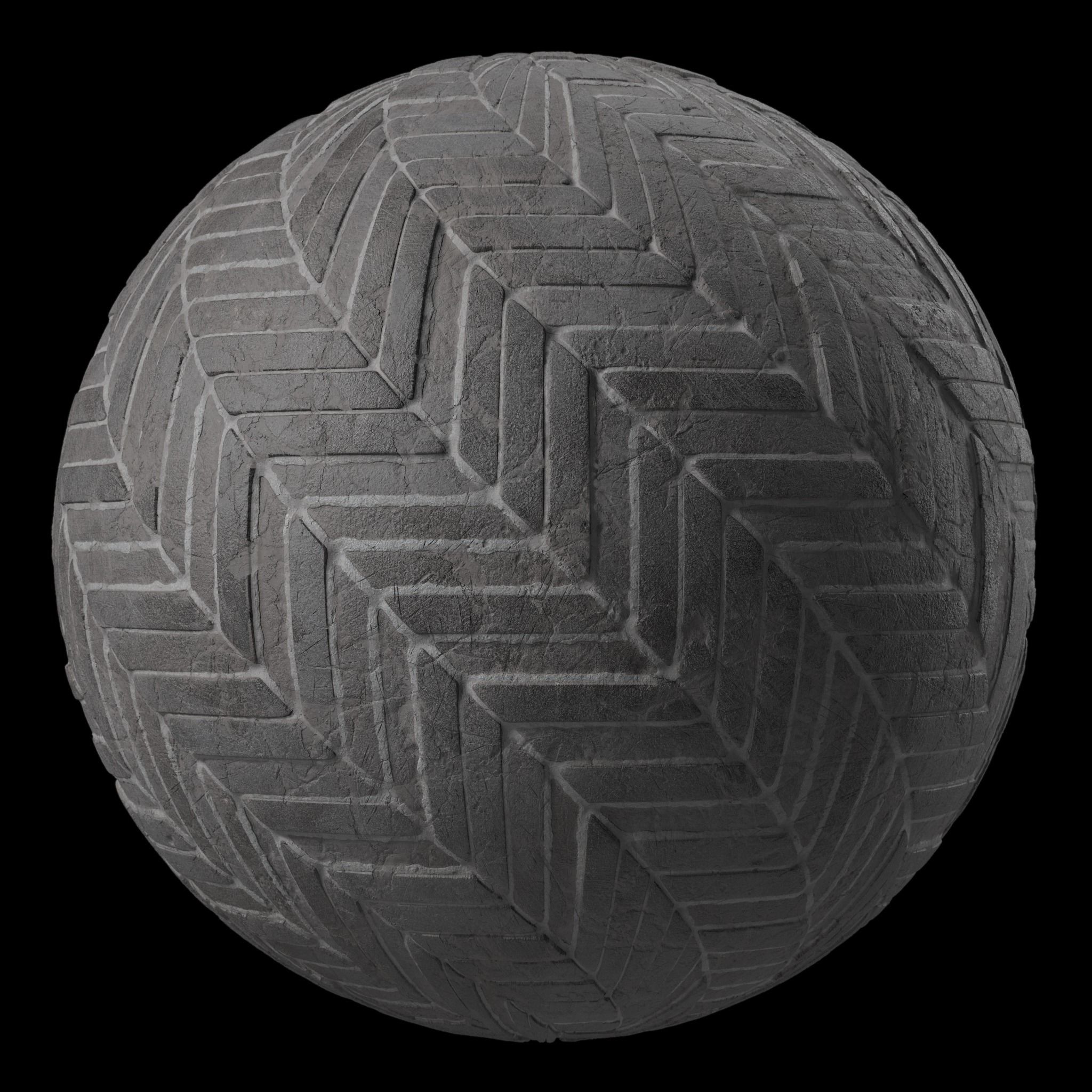 Pavement Materials 47- HerringBone Stone Paving Sbsar Seamless Texture_2