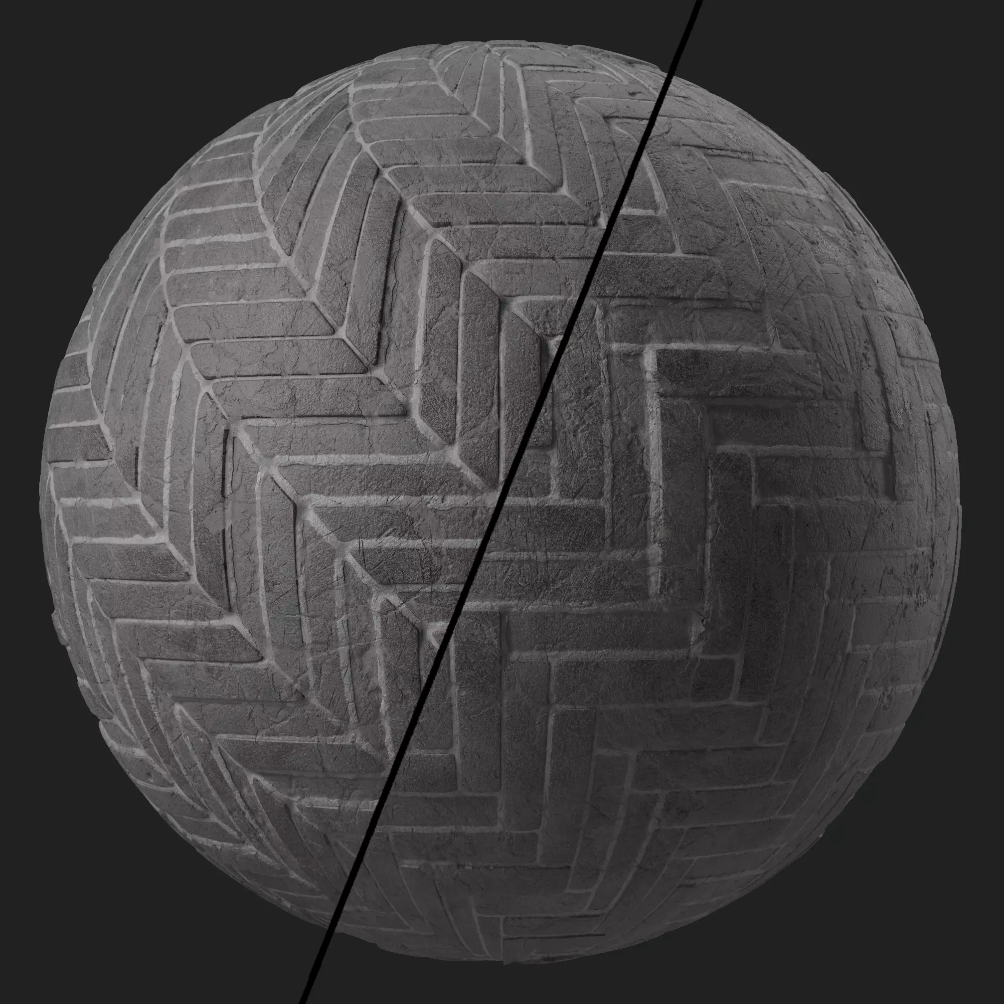 Pavement Materials 47- HerringBone Stone Paving Sbsar Seamless Texture_0