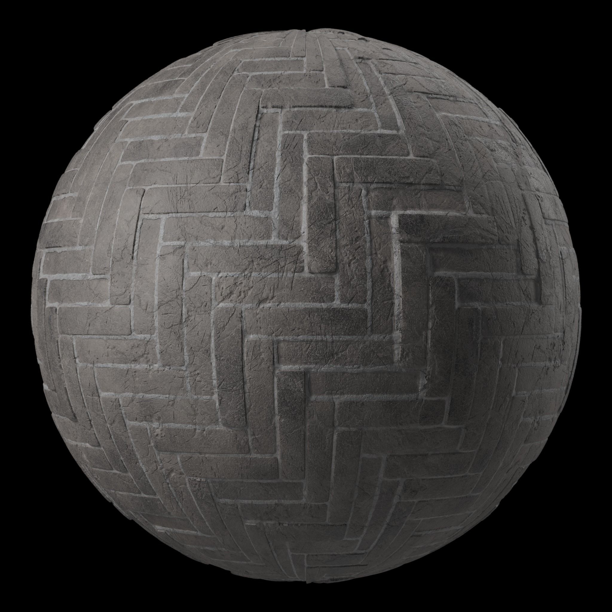 Pavement Materials 47- HerringBone Stone Paving Sbsar Seamless Texture_3