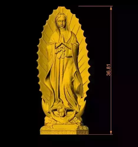 Virgin Mary Statue LOW POLY