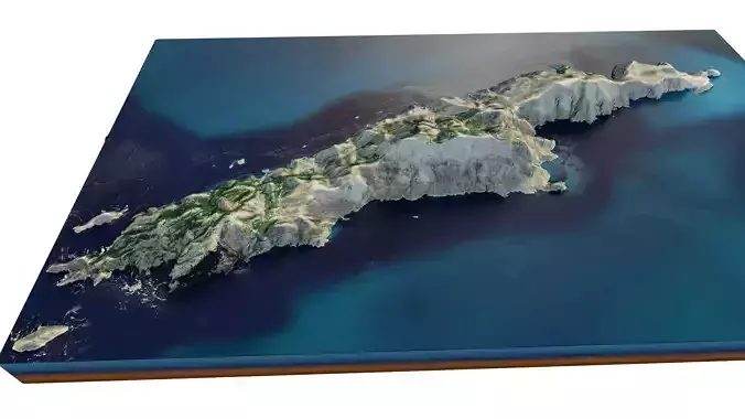 Hydra Island full 3d model terrain