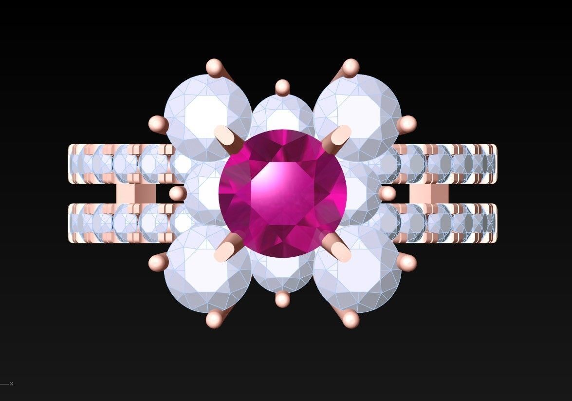 Diamond Ring  - N3977 3D print model_4