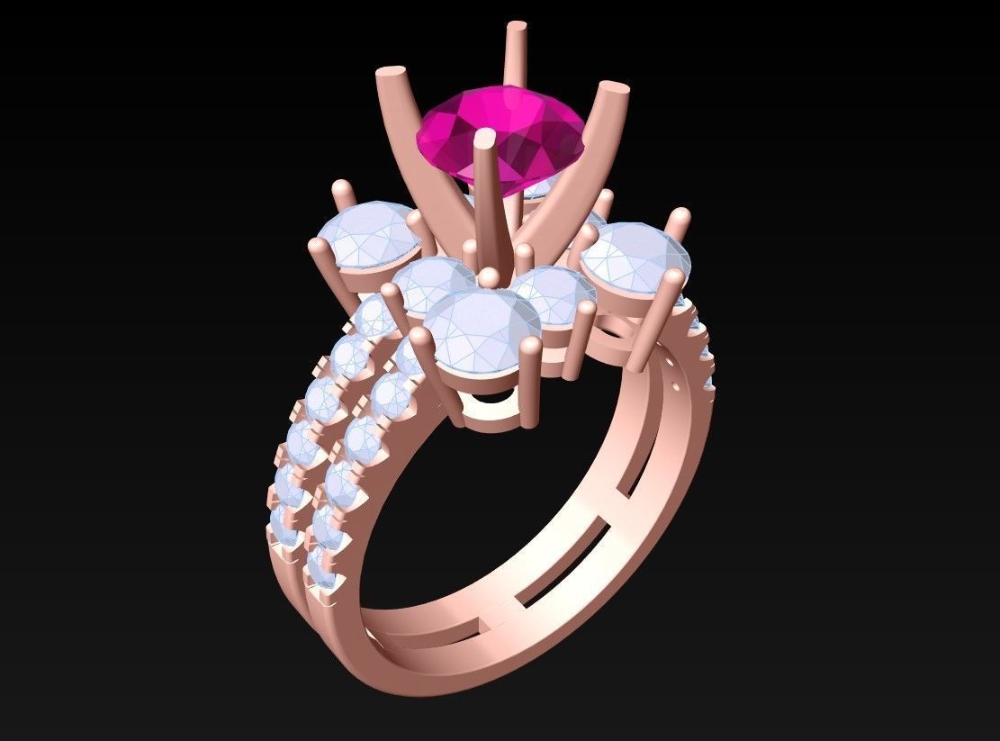 Diamond Ring  - N3977 3D print model_1