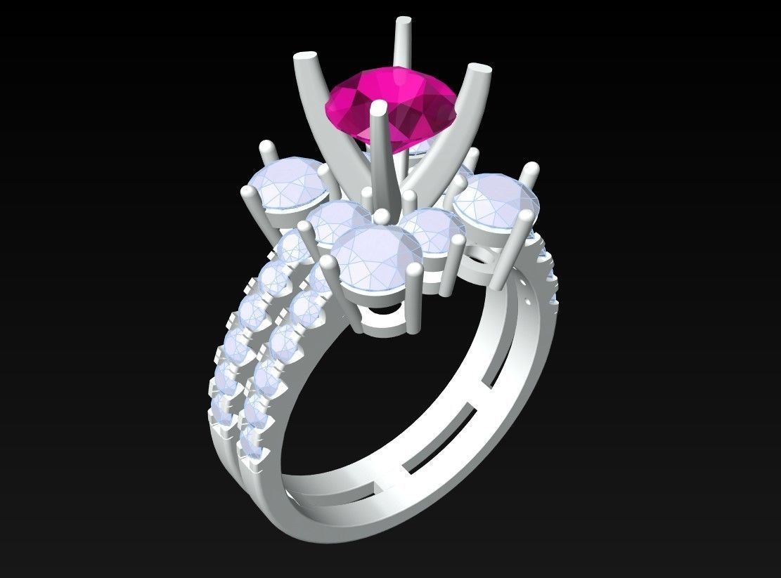 Diamond Ring  - N3977 3D print model_3