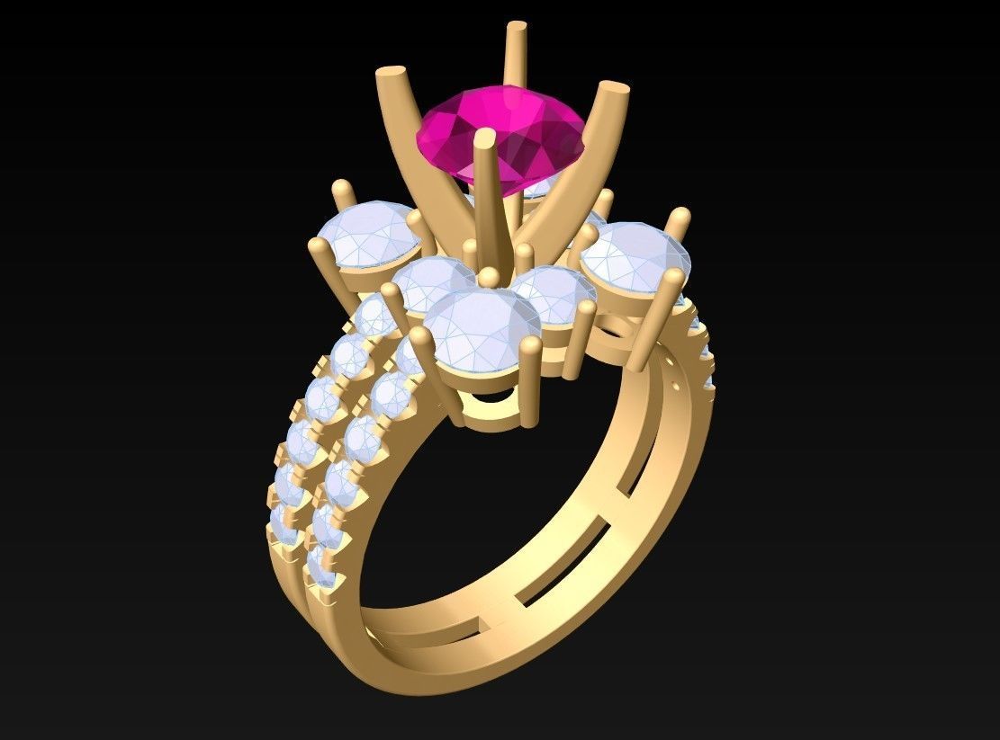 Diamond Ring  - N3977 3D print model_2