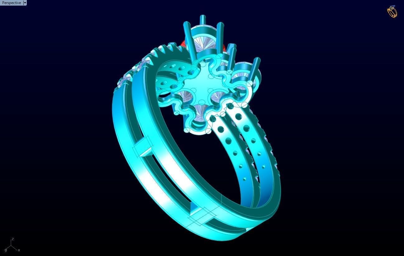 Diamond Ring  - N3977 3D print model_7