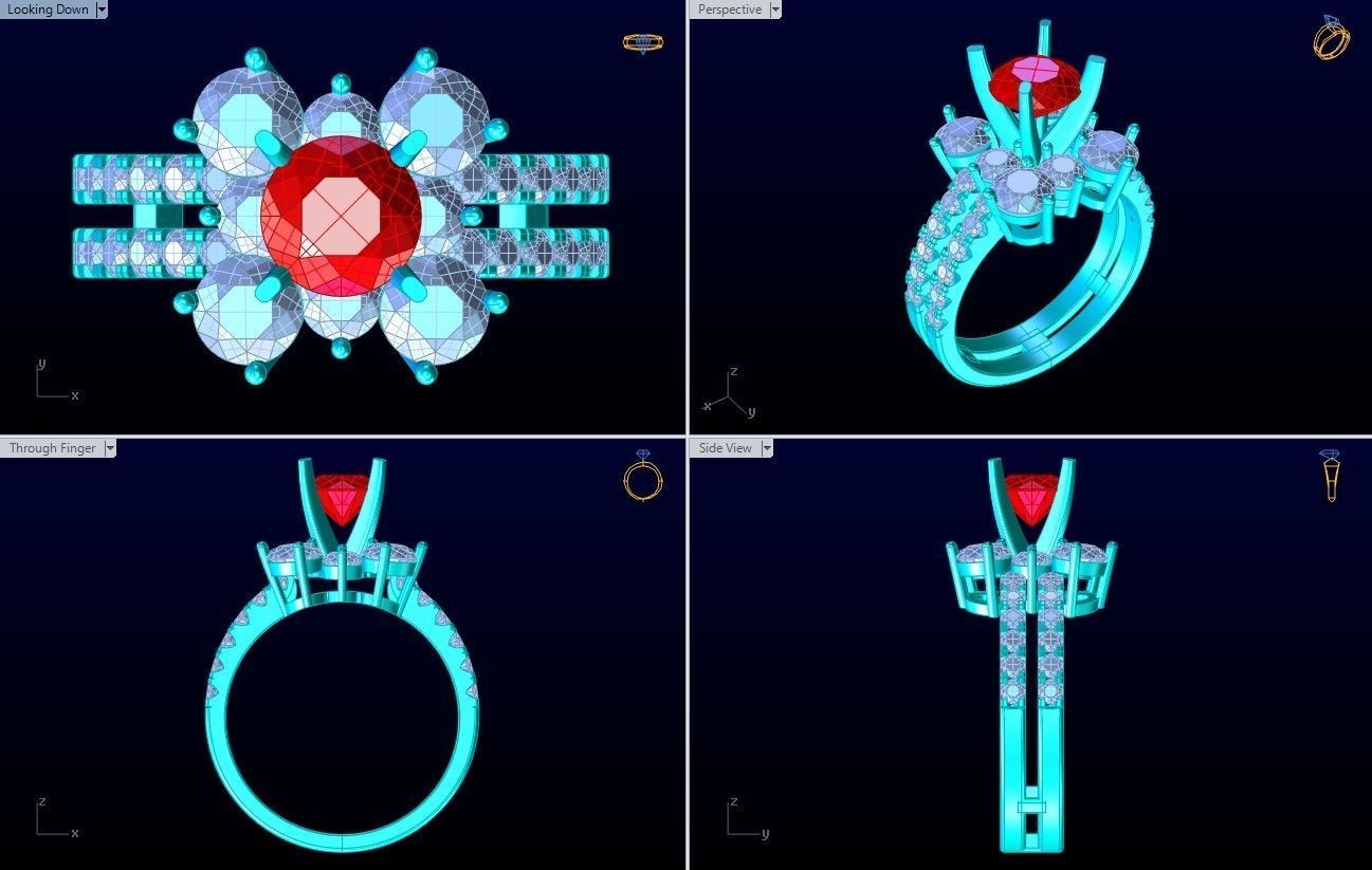 Diamond Ring  - N3977 3D print model_10