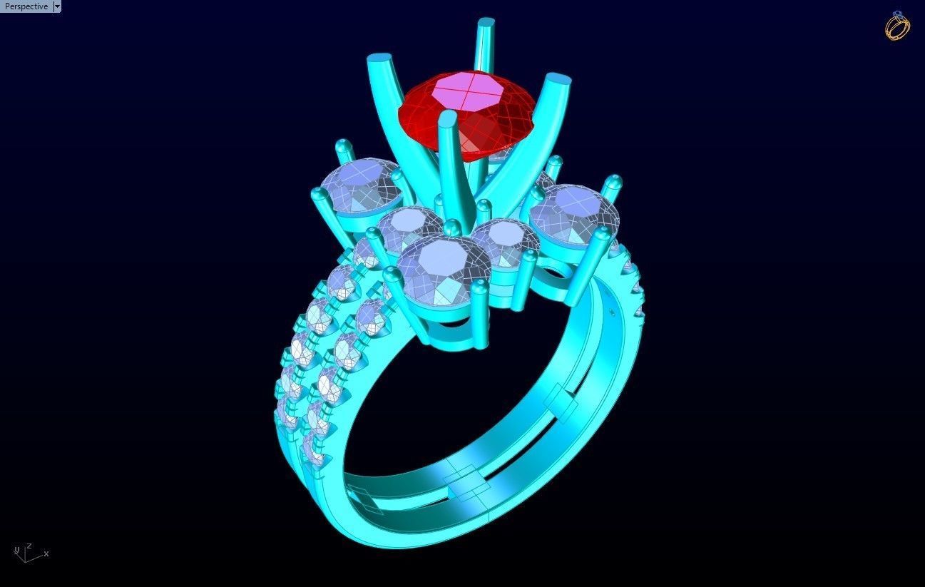 Diamond Ring  - N3977 3D print model_9