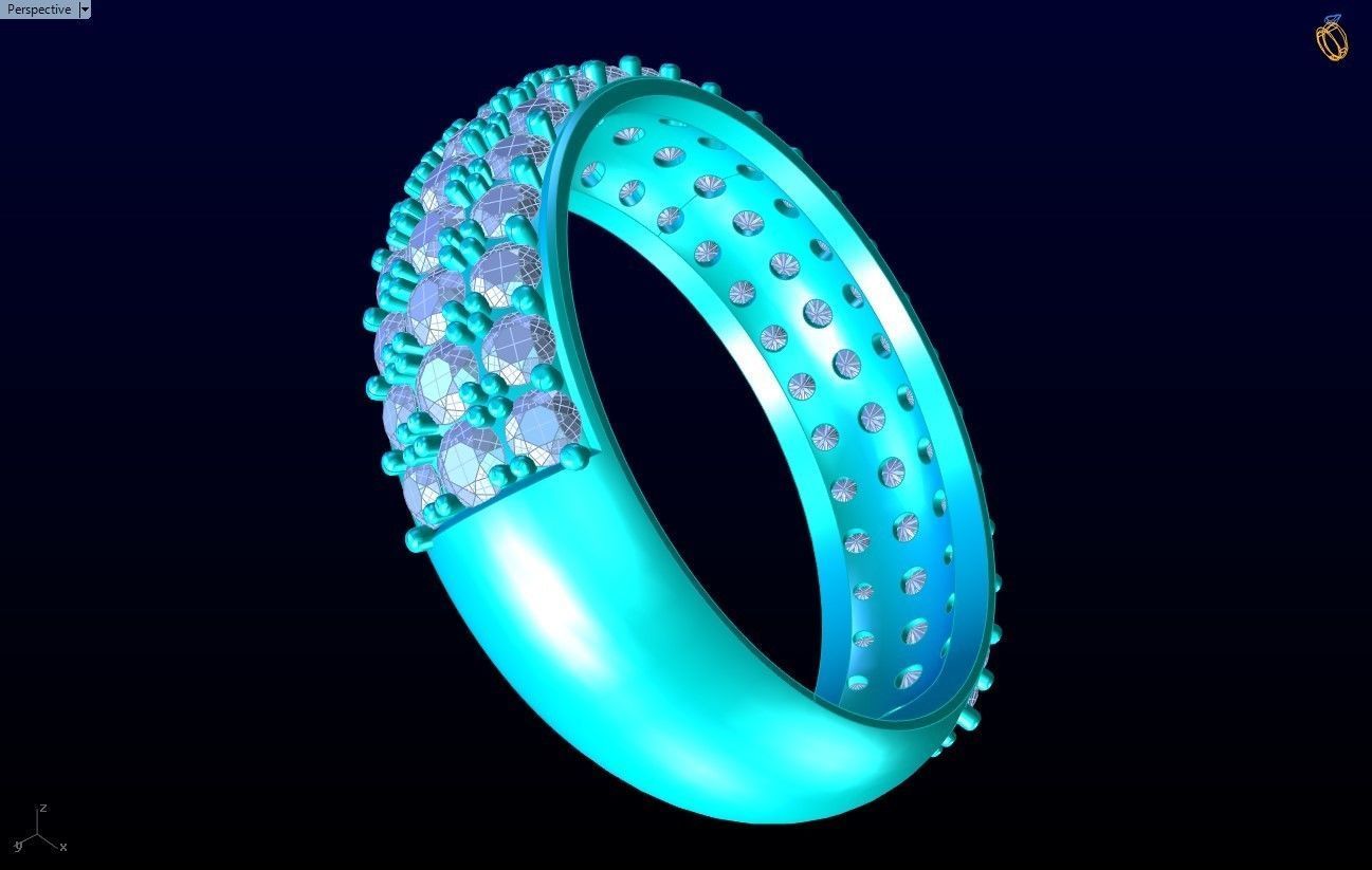Diamond Ring  - N3981 3D print model_7