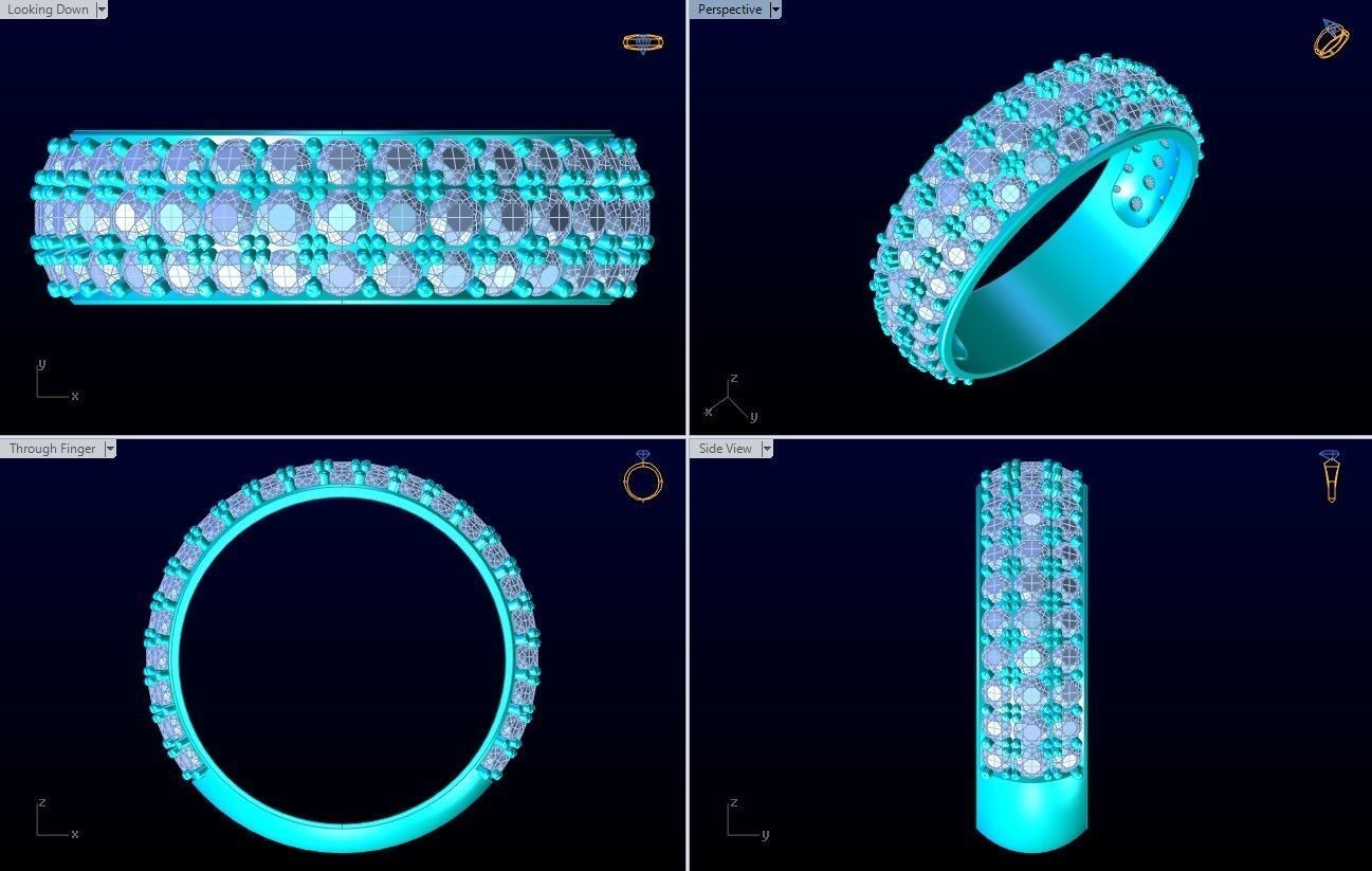 Diamond Ring  - N3981 3D print model_10