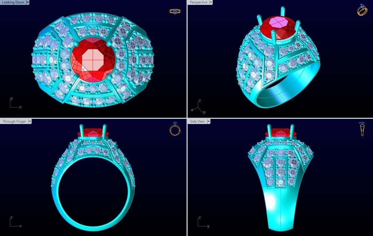 Diamond Ring - N3043 3D print model_10