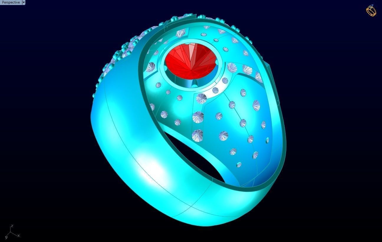 Diamond Ring - N3043 3D print model_7