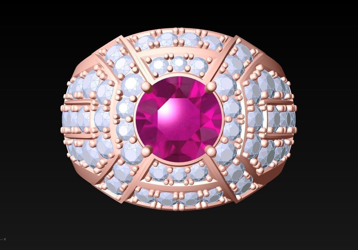 Diamond Ring - N3043 3D print model_4