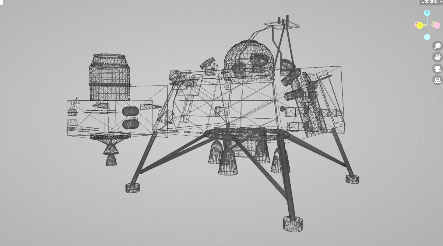 Chandrayan 3 modules-color and without color with Blend file Low-poly 3D model_10