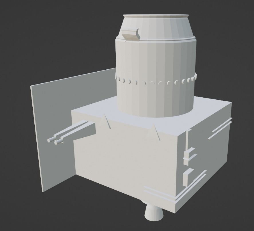 Chandrayan 3 modules-color and without color with Blend file Low-poly 3D model_13