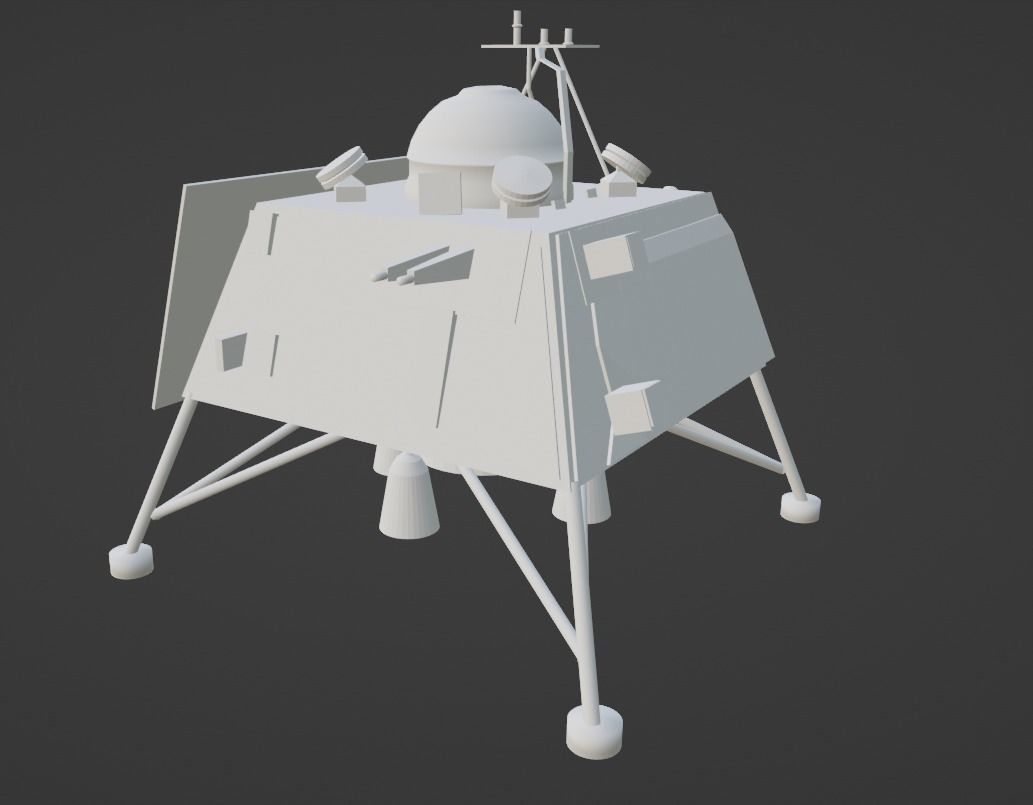 Chandrayan 3 modules-color and without color with Blend file Low-poly 3D model_12
