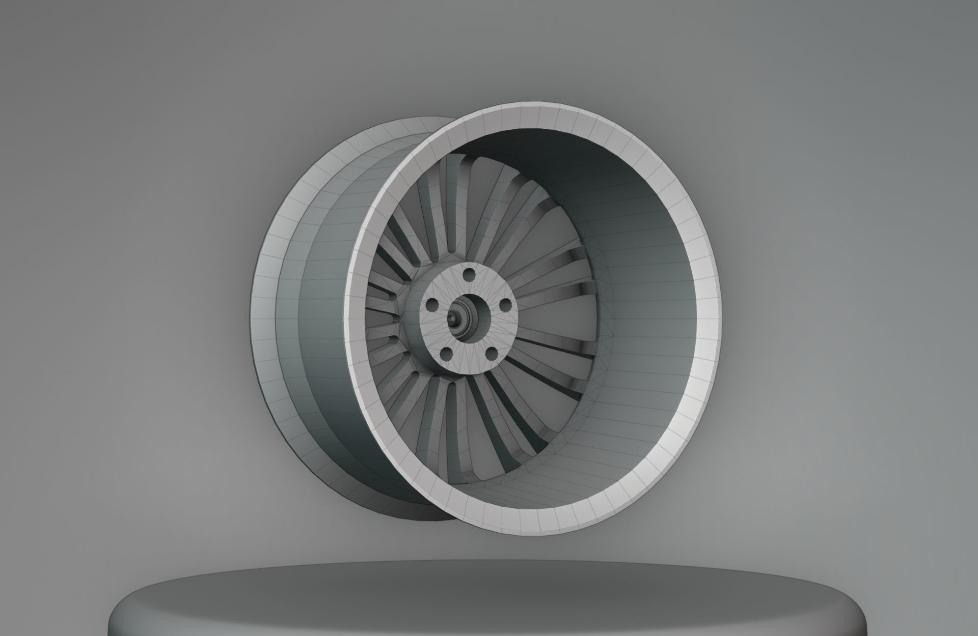 Golf MK5 R32 - Wheels - Game Ready - Fully Textured Low-poly 3D model_13