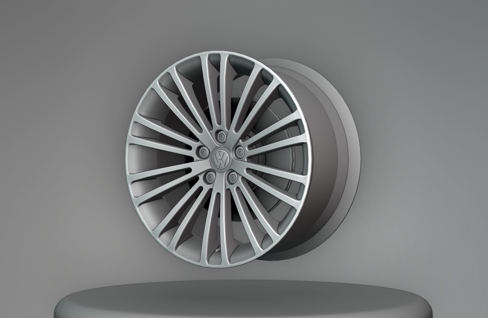 Golf MK5 R32 - Wheels - Game Ready - Fully Textured Low-poly 3D model_10