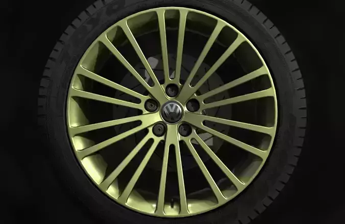 Golf MK5 R32 - Wheels - Game Ready - Fully Textured Low-poly 3D model