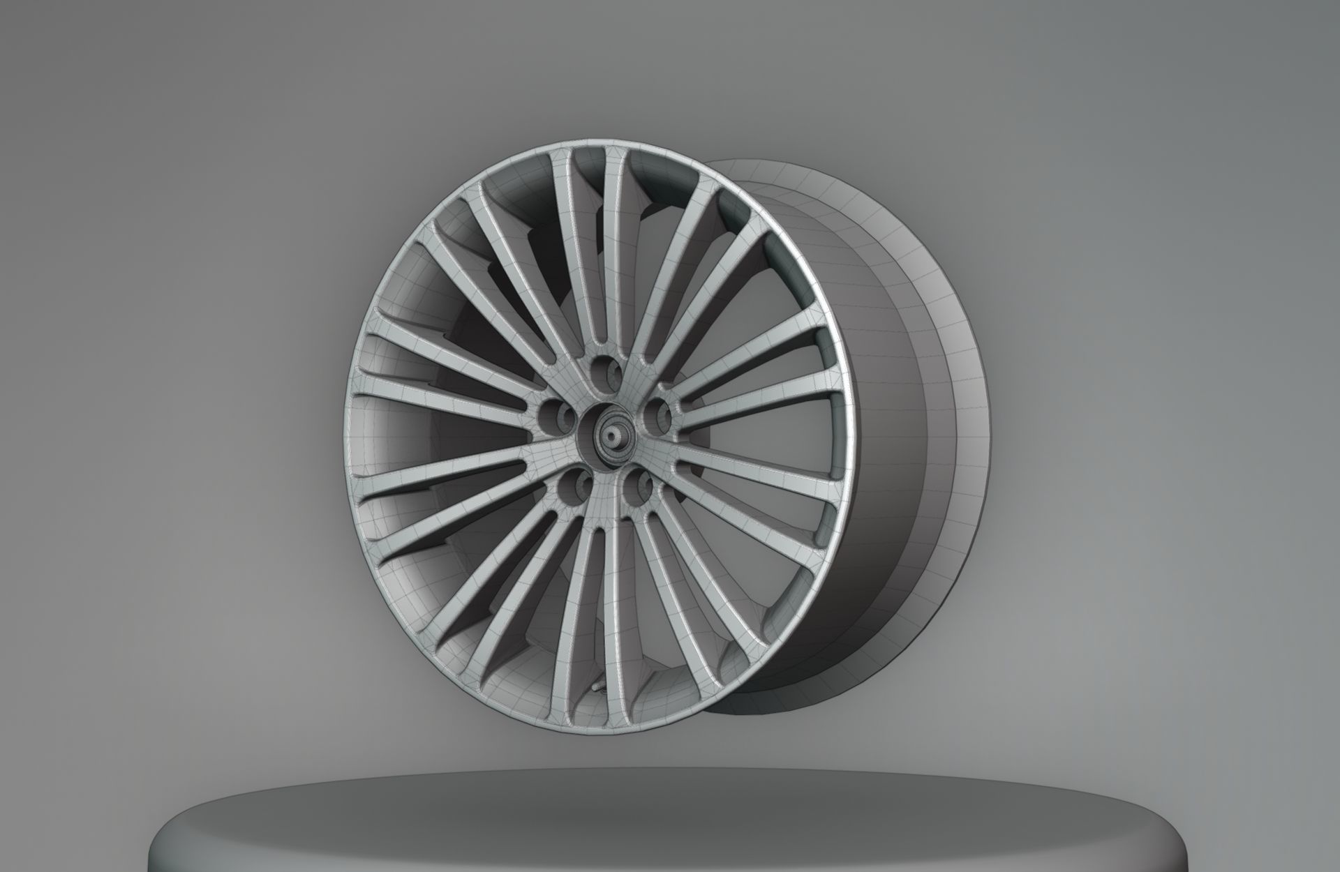 Golf MK5 R32 - Wheels - Game Ready - Fully Textured Low-poly 3D model_12