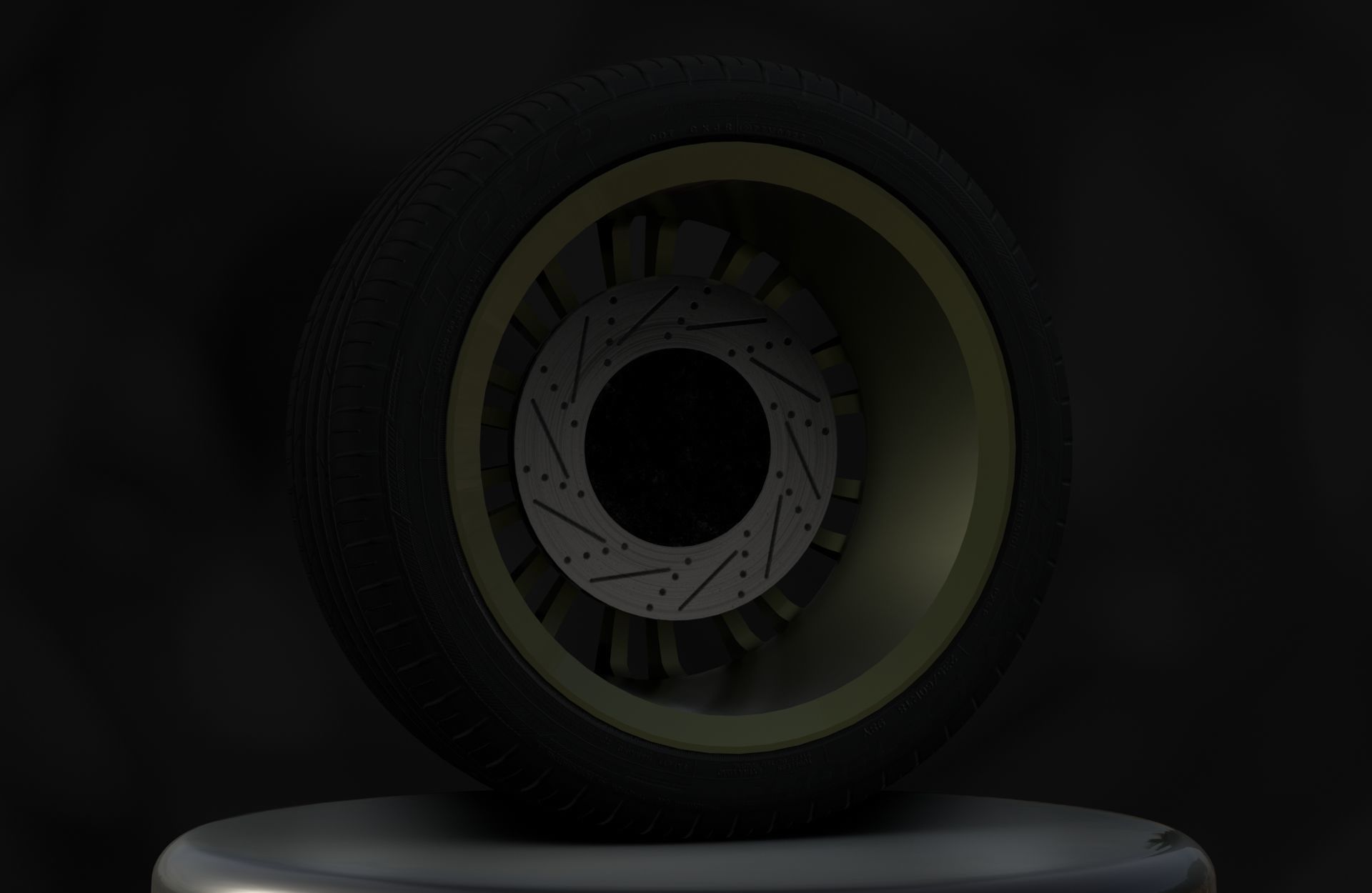 Golf MK5 R32 - Wheels - Game Ready - Fully Textured Low-poly 3D model_7