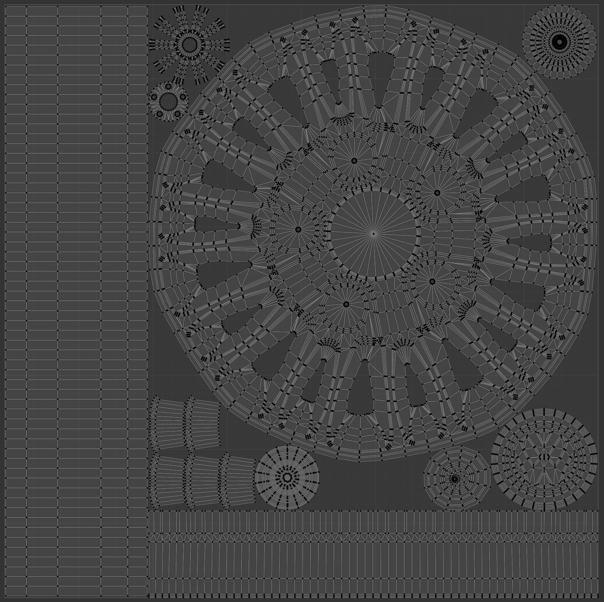 Golf MK5 R32 - Wheels - Game Ready - Fully Textured Low-poly 3D model_16