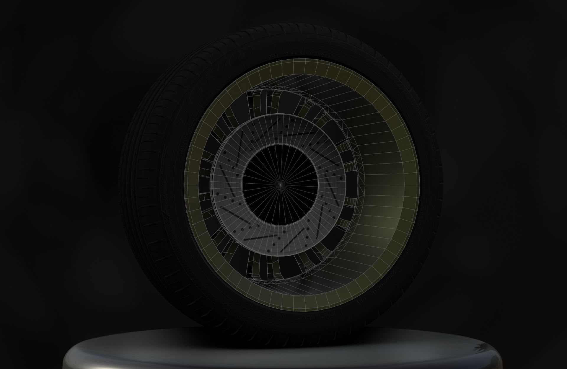 Golf MK5 R32 - Wheels - Game Ready - Fully Textured Low-poly 3D model_8