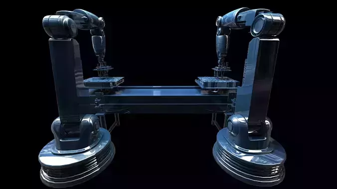 Robotic arm console Robotic automation Chip manufacturing 3D model