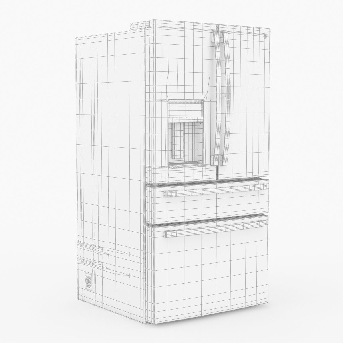 GE Profile French-Door Refrigerator PVD28BYNFS 3D model_35