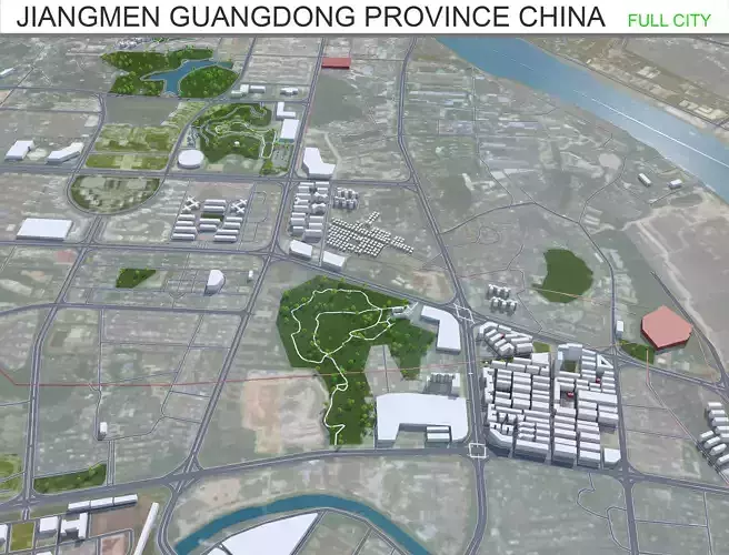 Jiangmen Guangdong Province China 50km