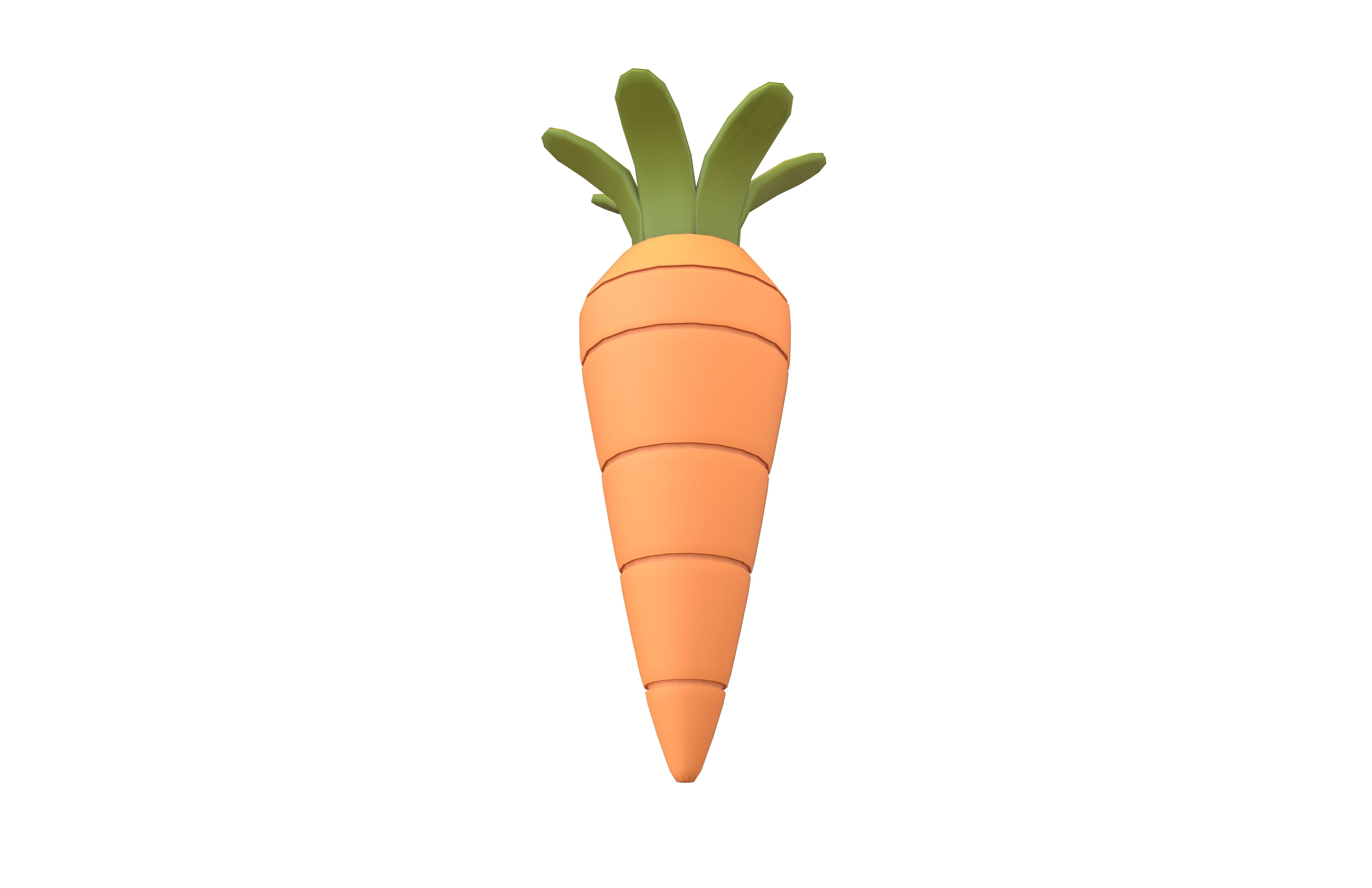 Carrot V1 001 Low-poly 3D model_3