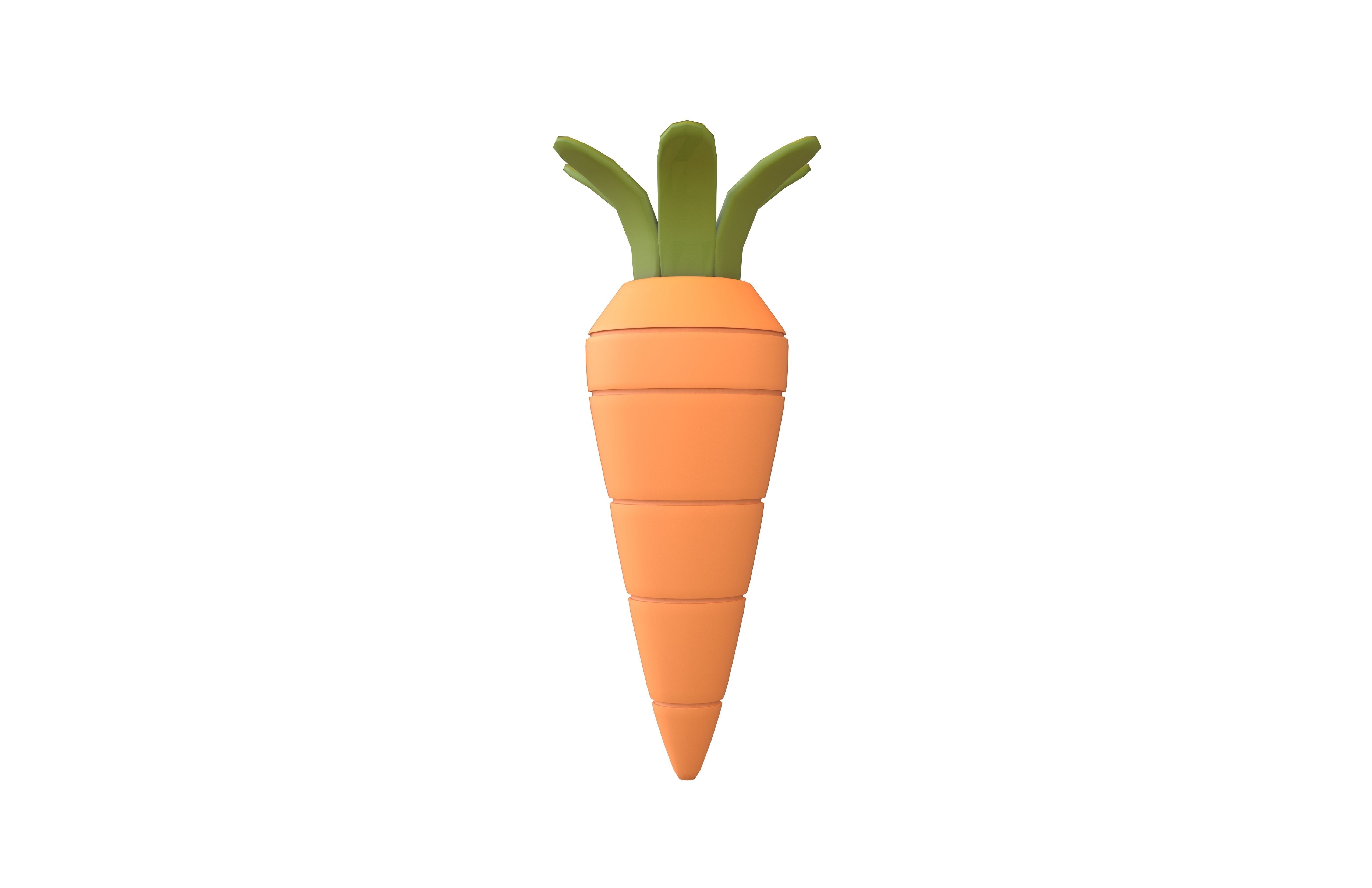 Carrot V1 001 Low-poly 3D model_1