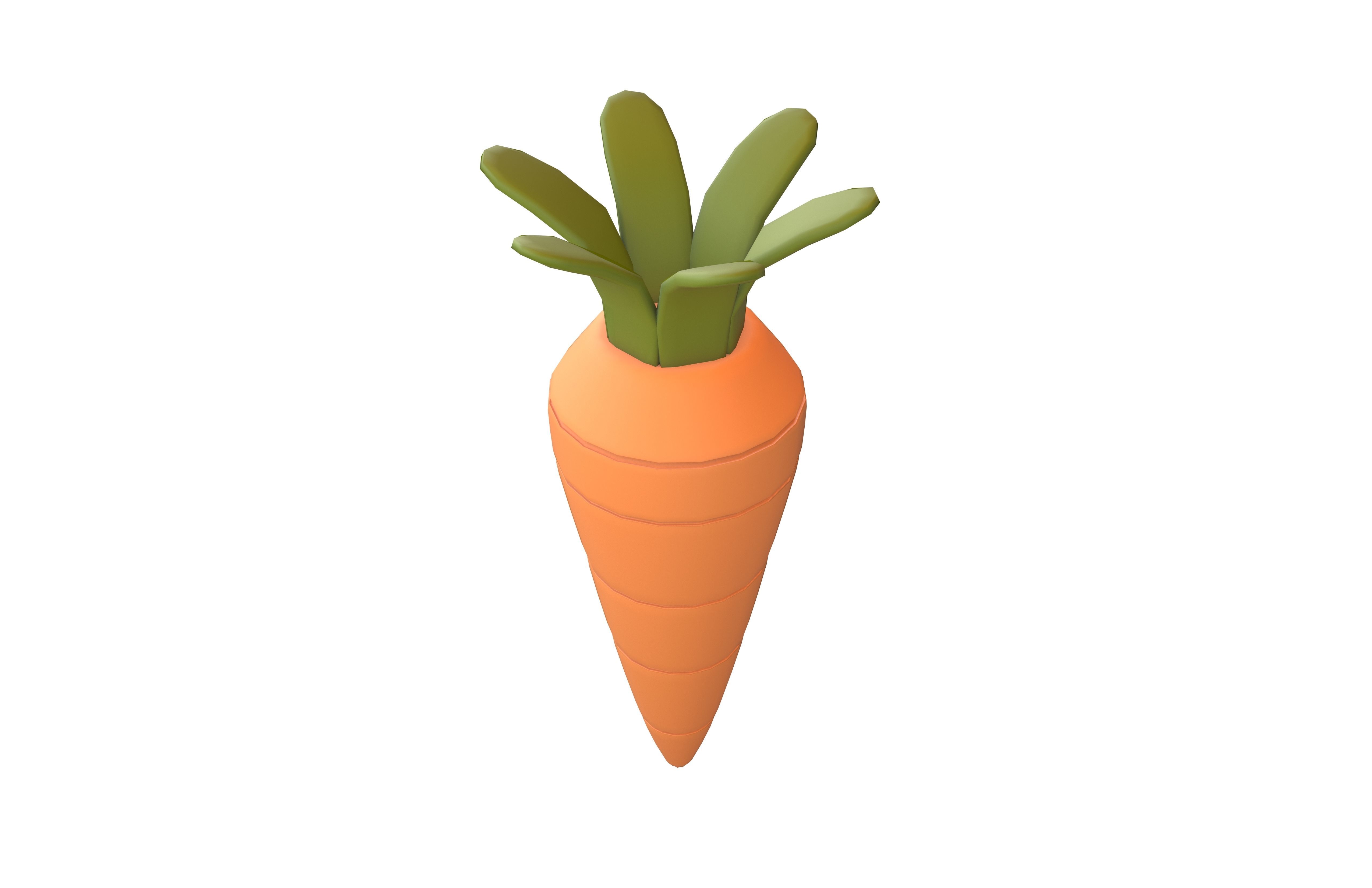 Carrot V1 001 Low-poly 3D model_2