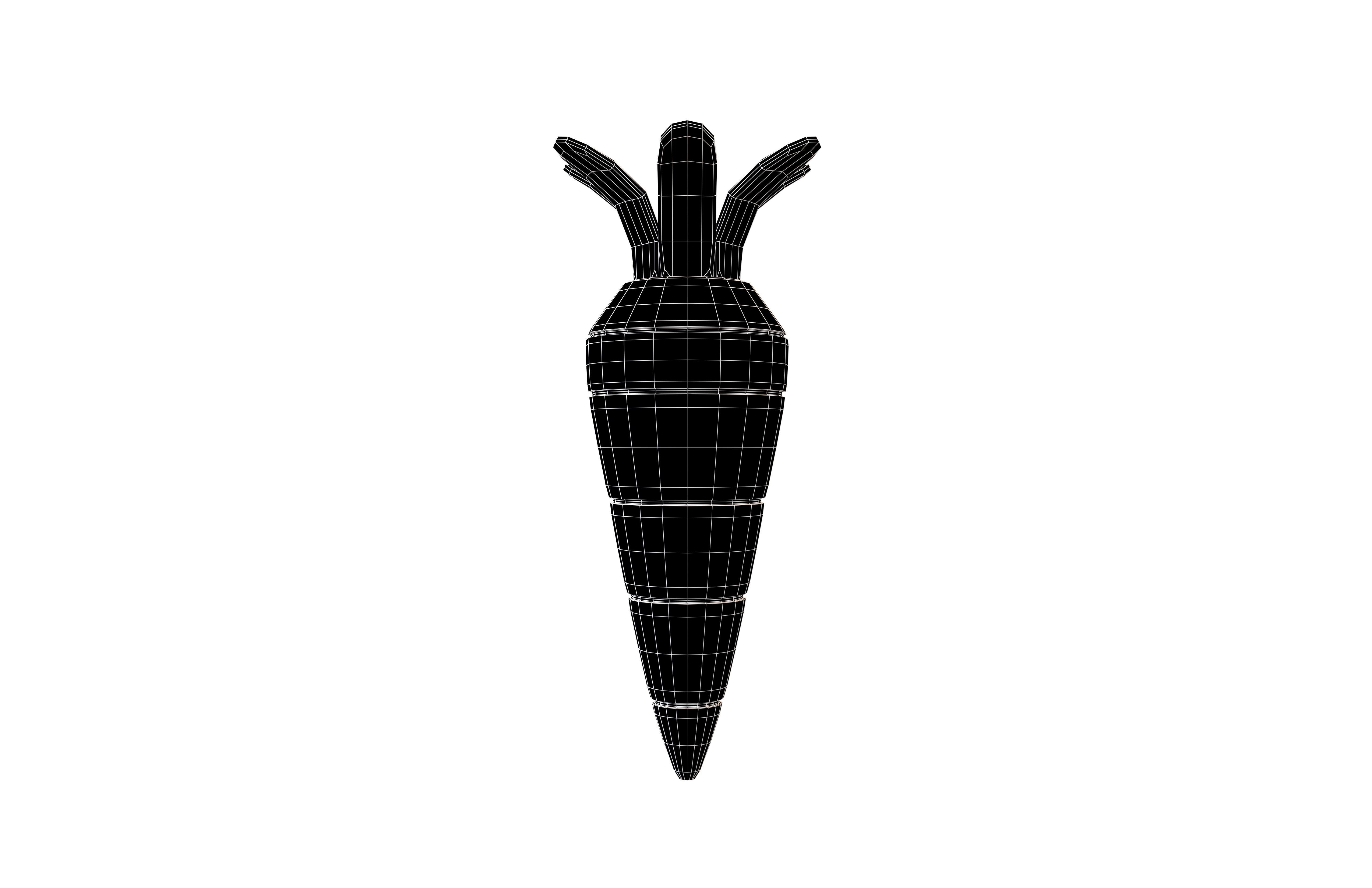 Carrot V1 001 Low-poly 3D model_6