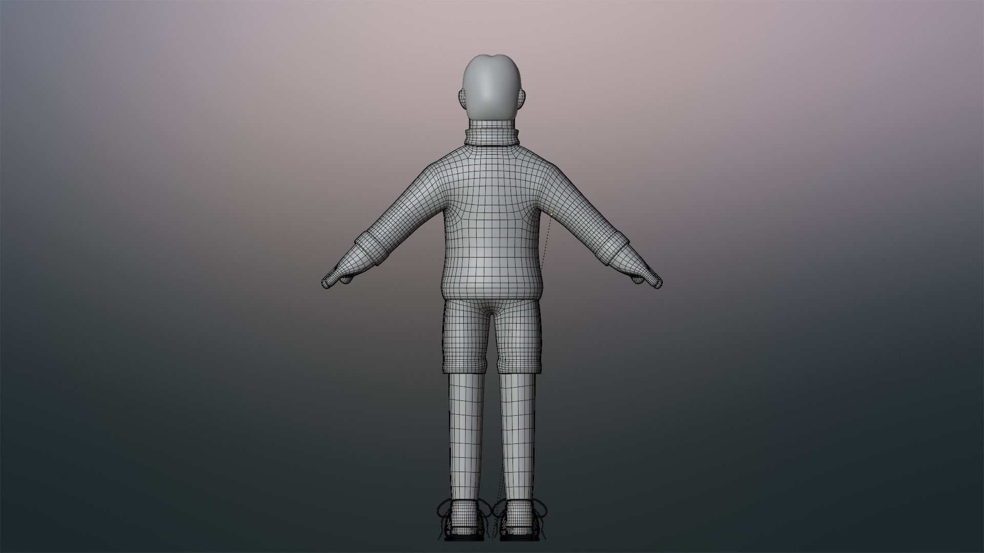 Minimal People Man Character 1002 Low-poly 3D model_24