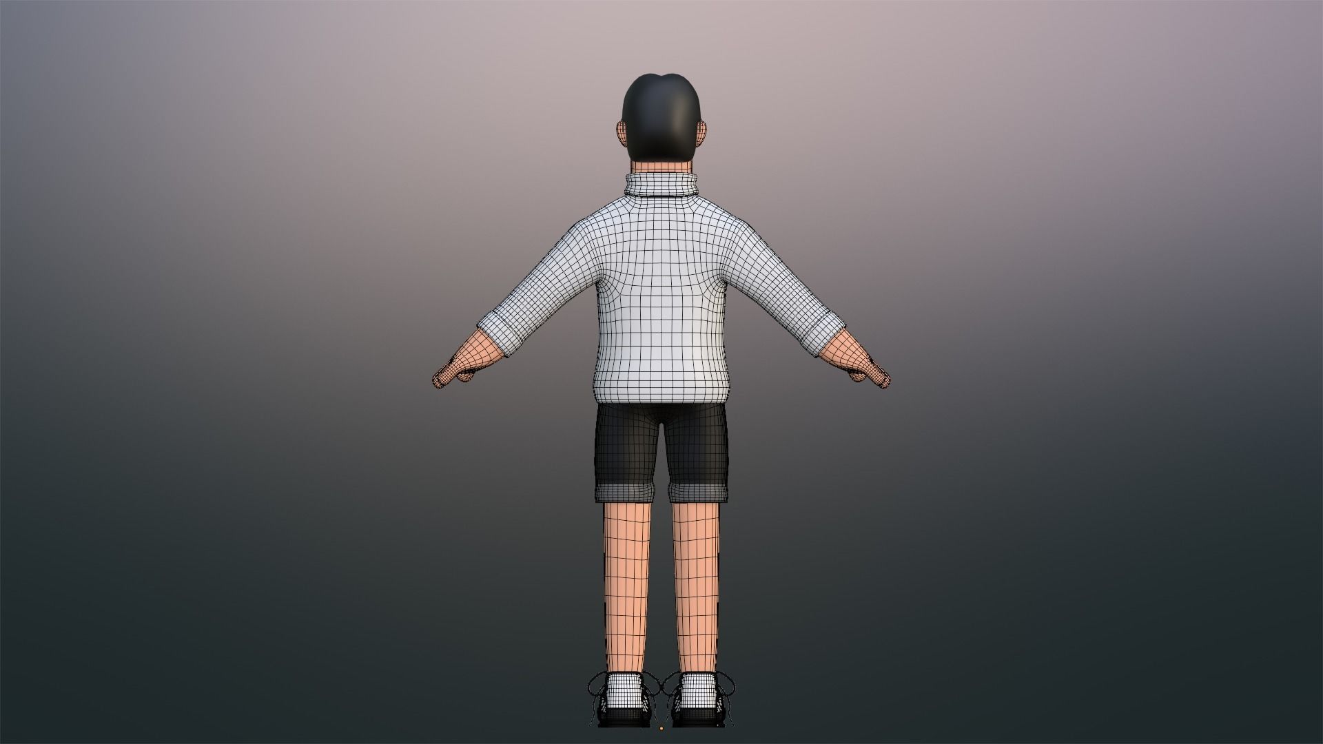 Minimal People Man Character 1002 Low-poly 3D model_28