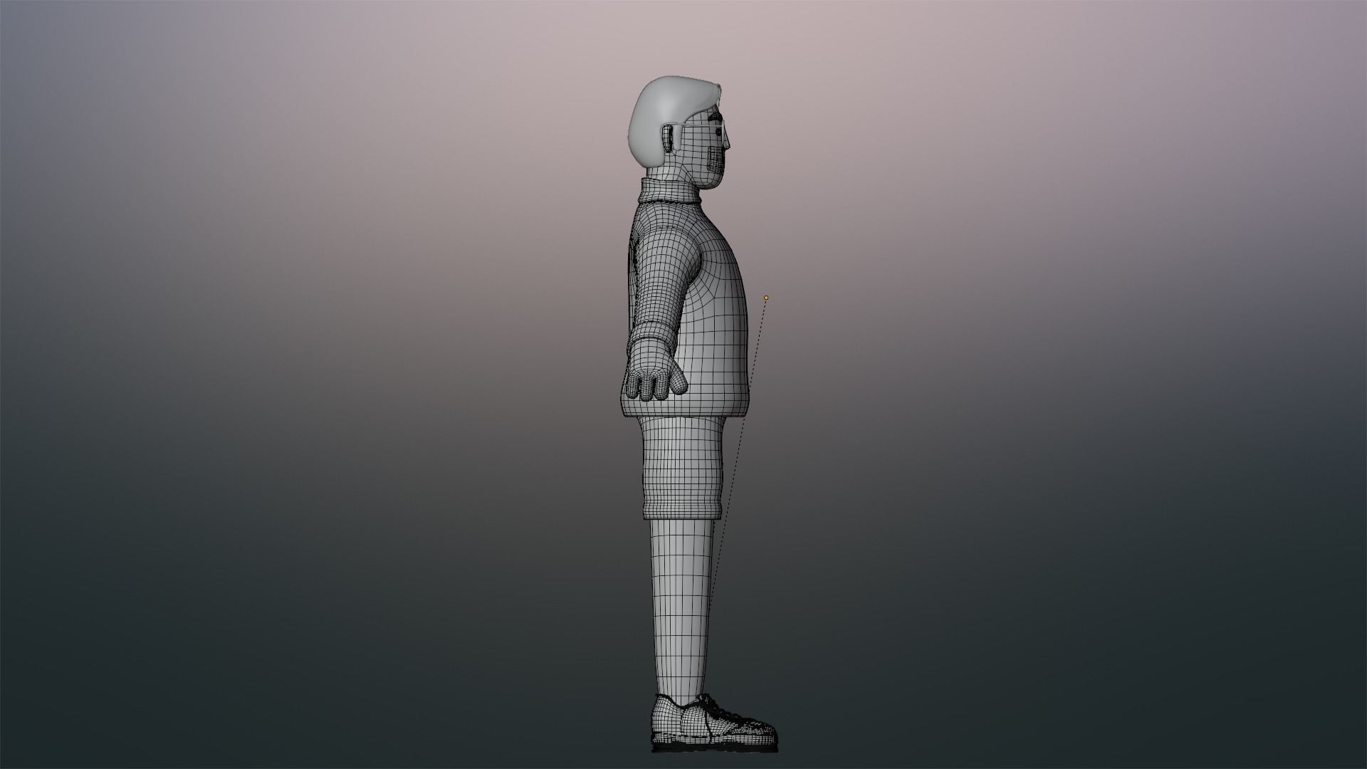 Minimal People Man Character 1002 Low-poly 3D model_23