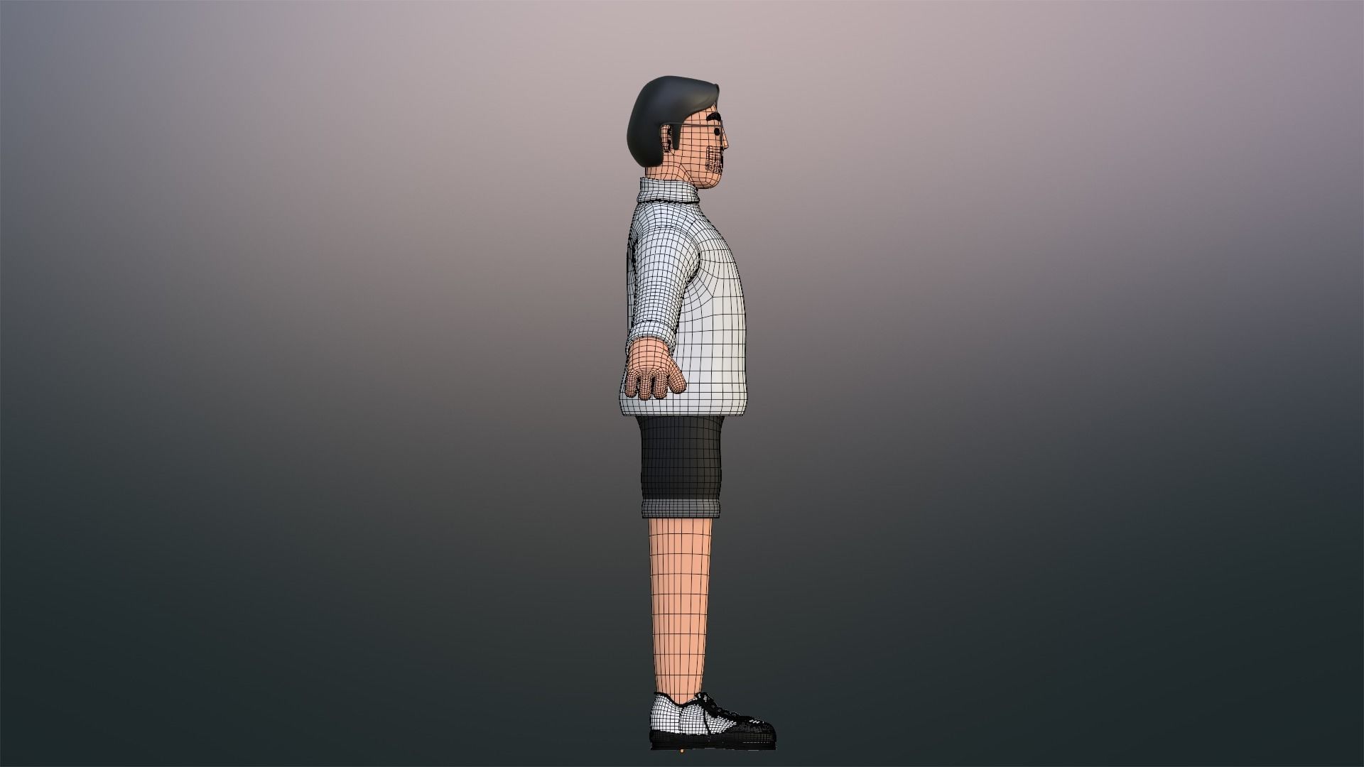 Minimal People Man Character 1002 Low-poly 3D model_27
