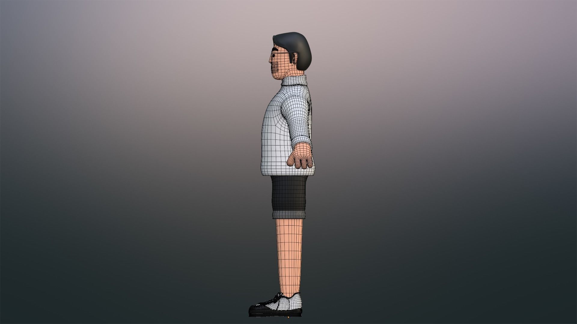 Minimal People Man Character 1002 Low-poly 3D model_29