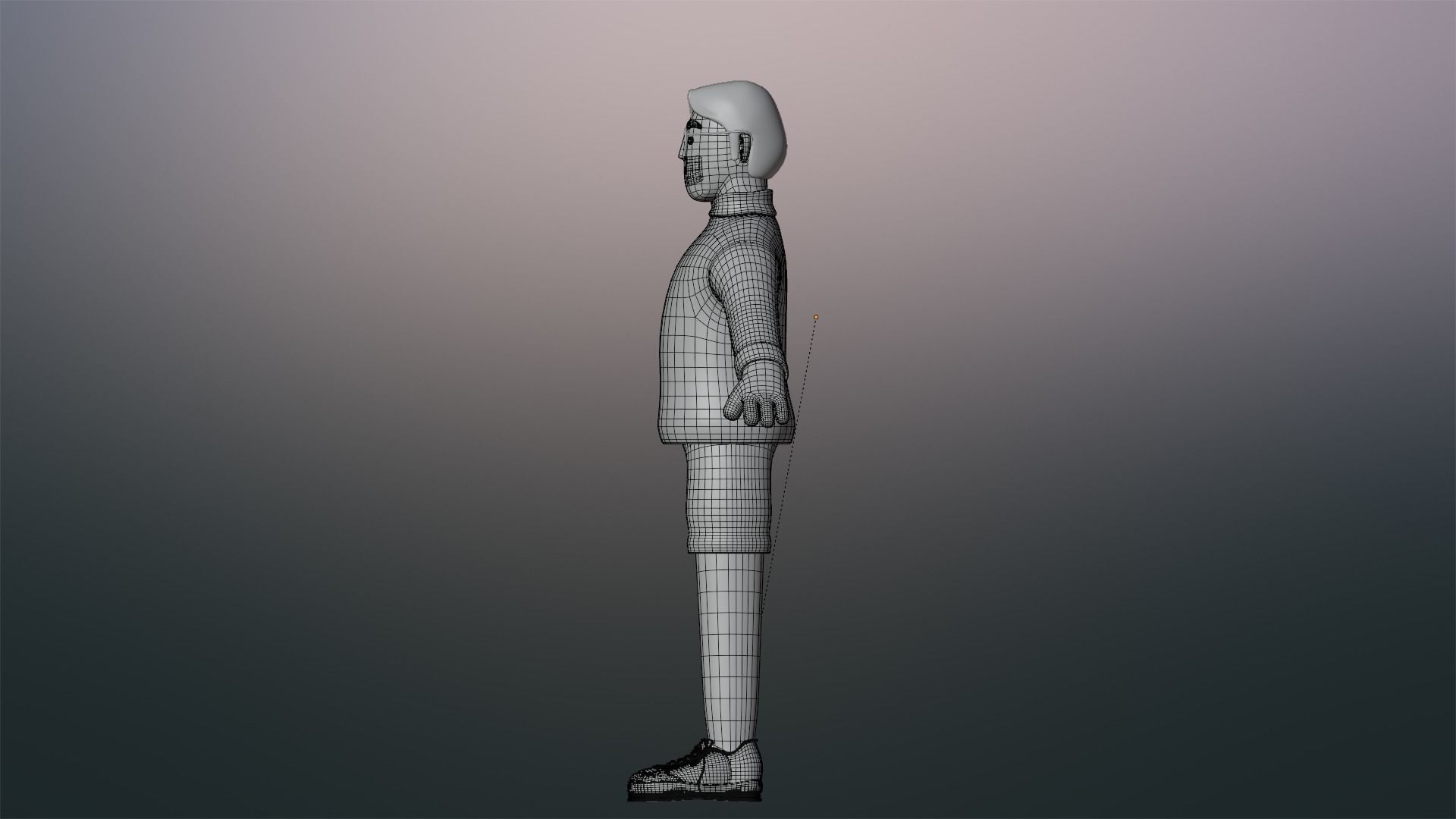 Minimal People Man Character 1002 Low-poly 3D model_25