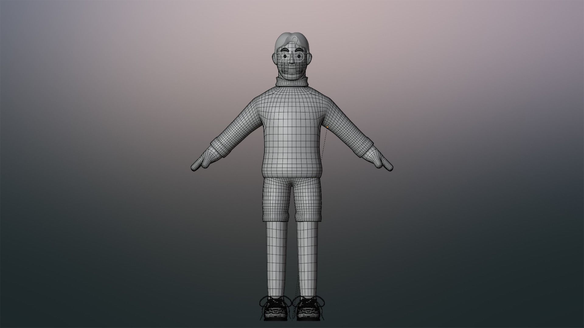 Minimal People Man Character 1002 Low-poly 3D model_22