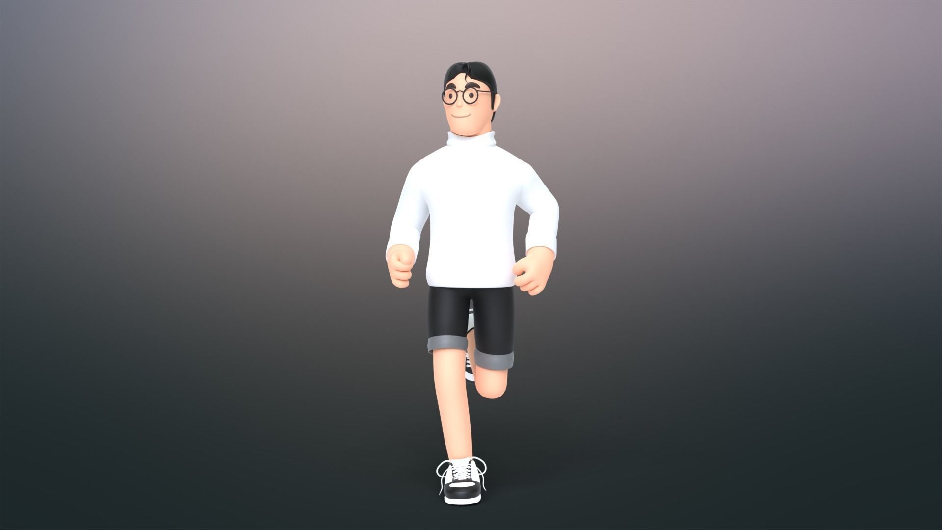 Minimal People Man Character 1002 Low-poly 3D model_3