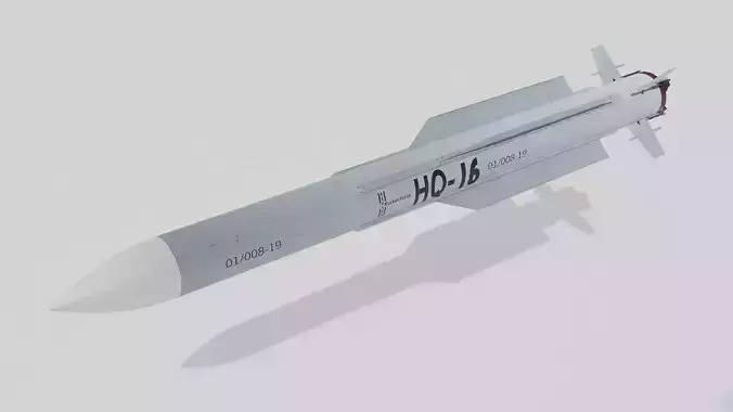 Hongqi-16 Air Defense Missile HQ16 PBR Realistic Missile 3D model