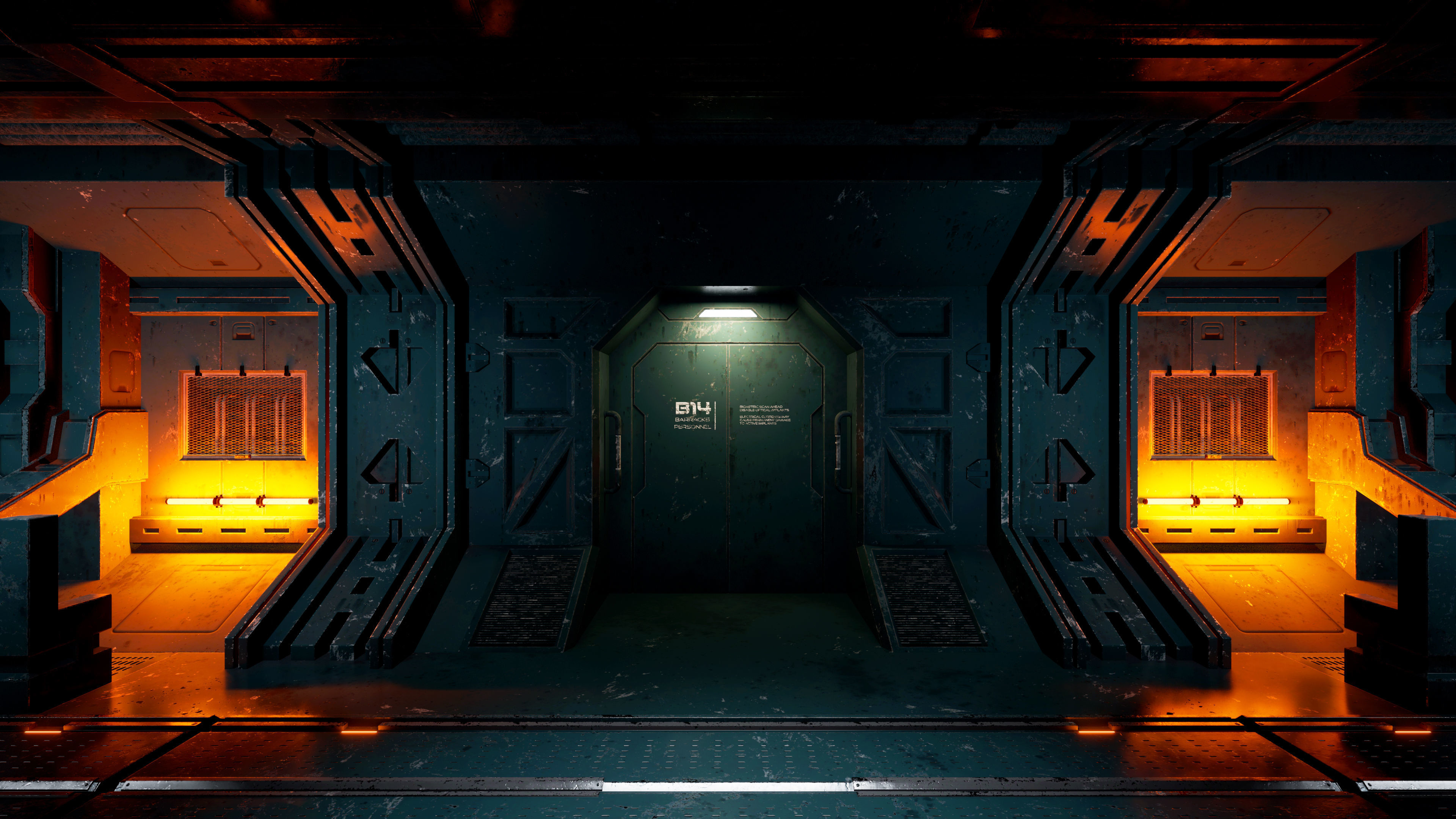 Modular Sci-fi Corridor Kitbash - 3ds Max and UE5 3D model_9