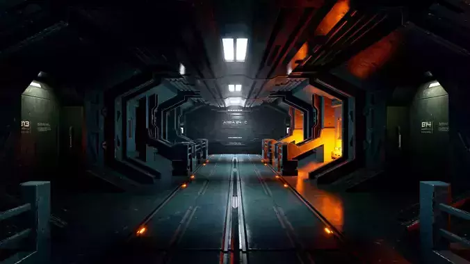 Modular Sci-fi Corridor Kitbash - 3ds Max and UE5
