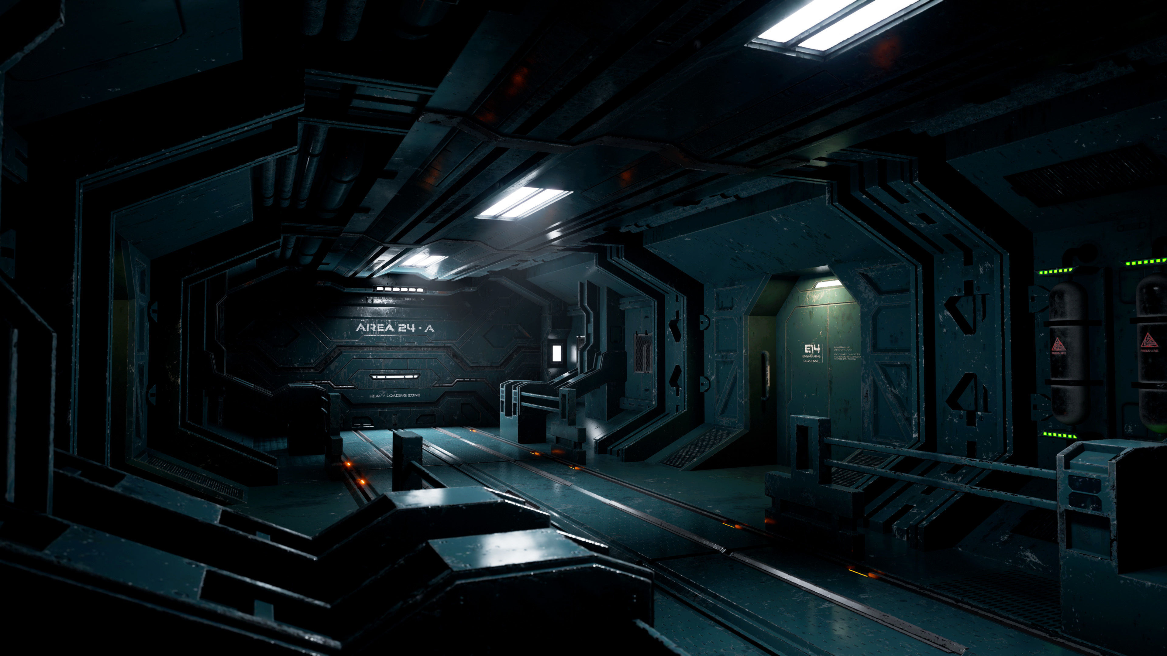 Modular Sci-fi Corridor Kitbash - 3ds Max and UE5 3D model_2