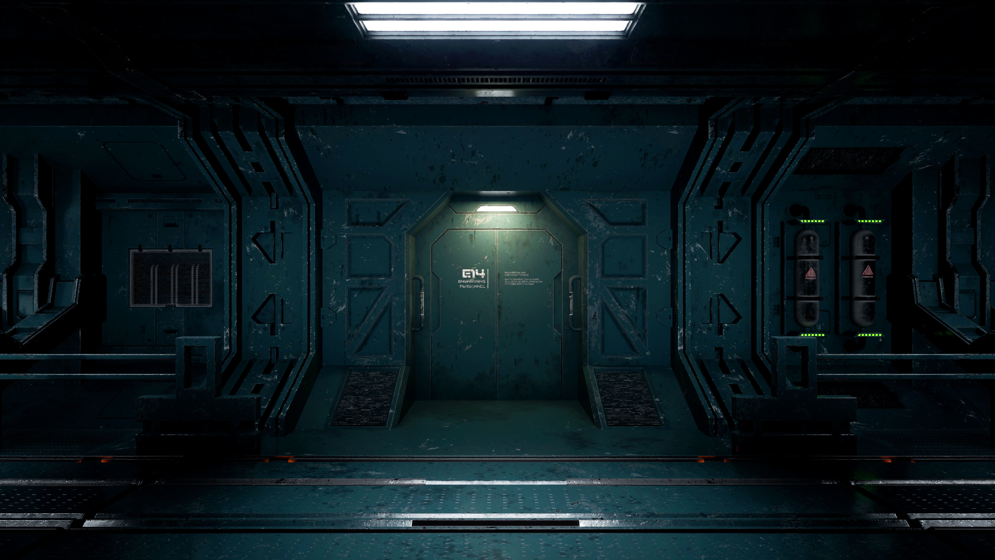 Modular Sci-fi Corridor Kitbash - 3ds Max and UE5 3D model_6