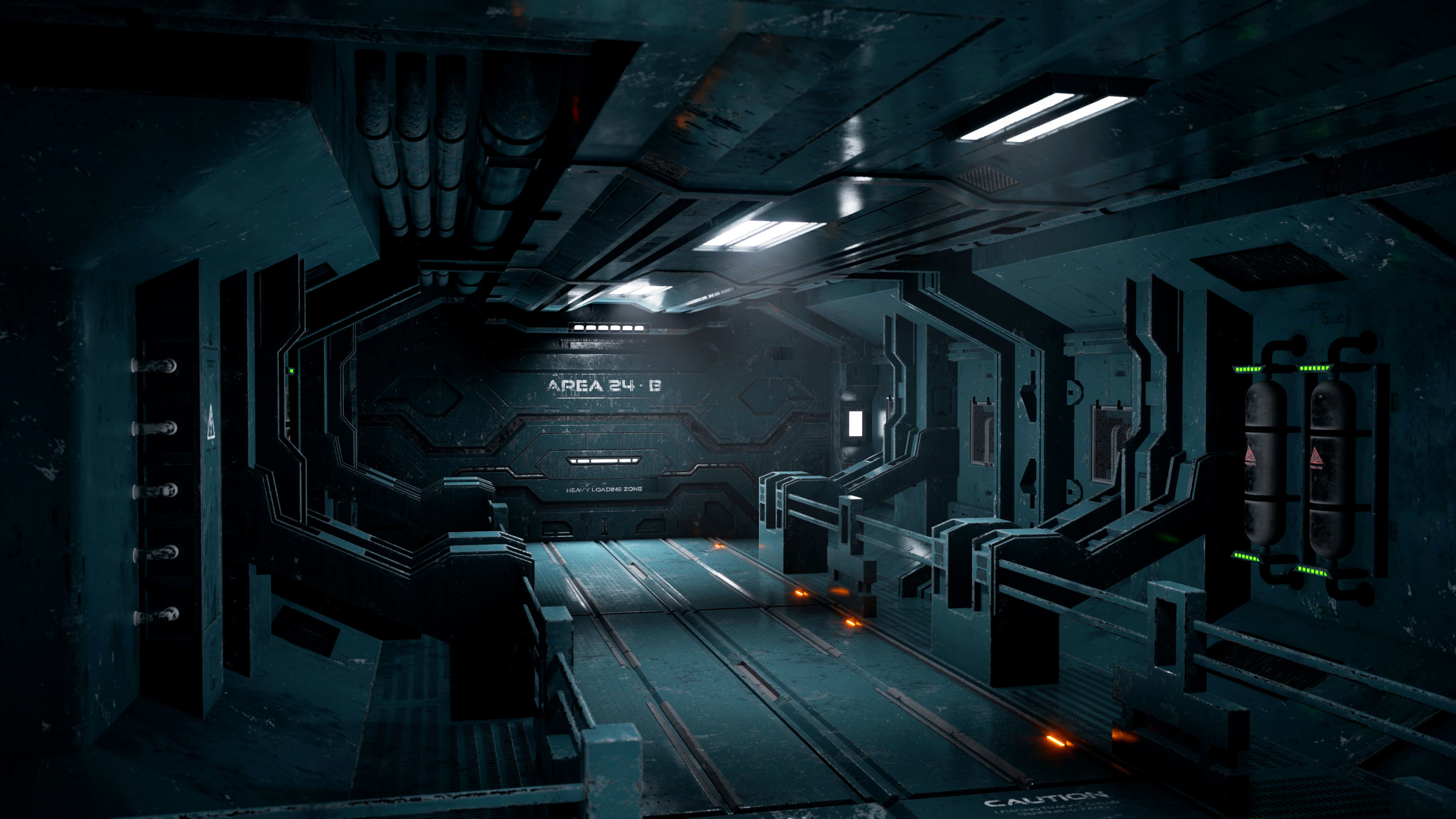 Modular Sci-fi Corridor Kitbash - 3ds Max and UE5 3D model_8