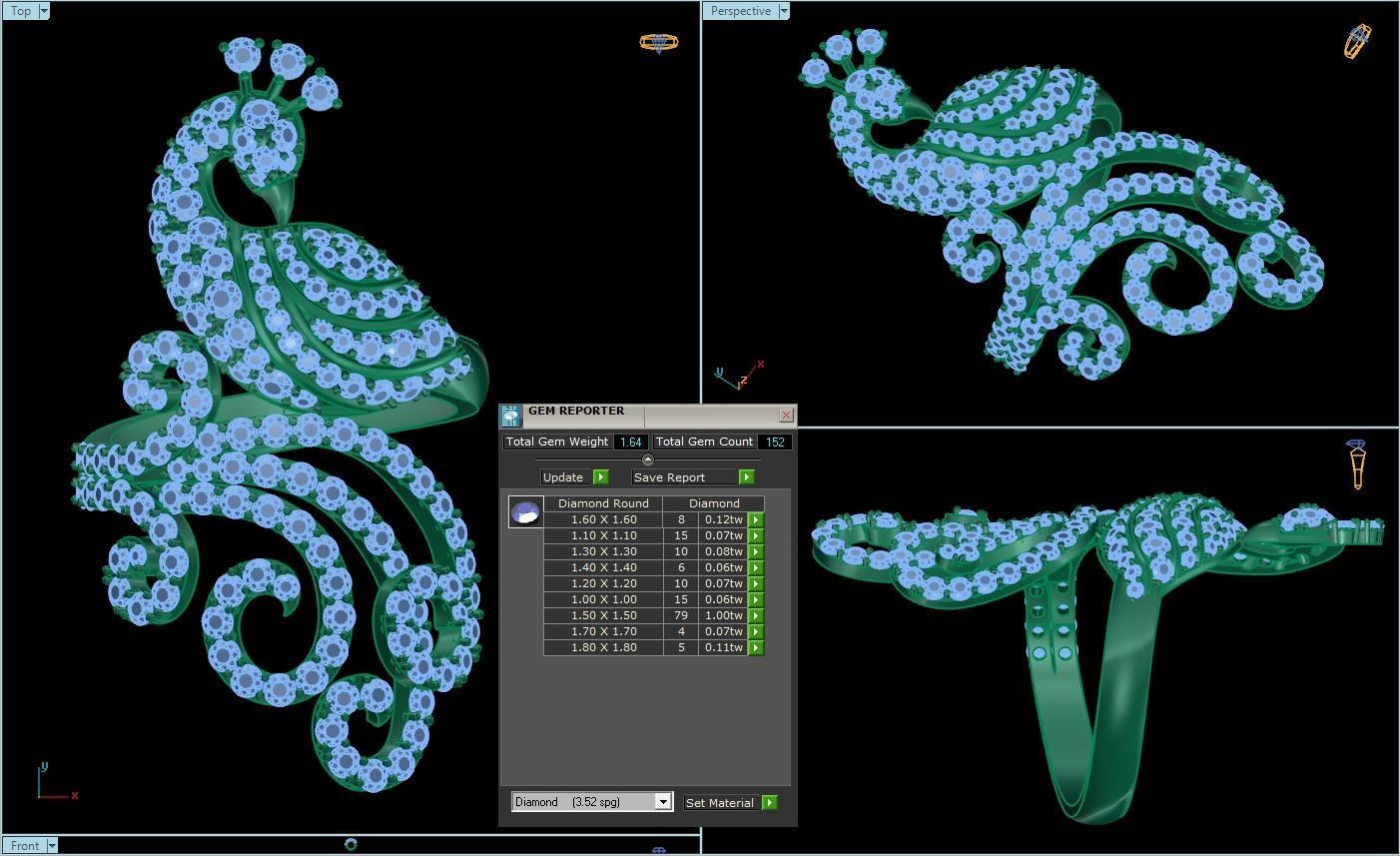 Bird 10 Ring so nice  3D print model_1